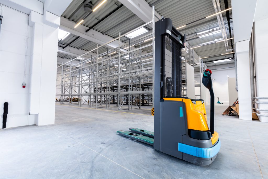 Pallet jack in new warehouse